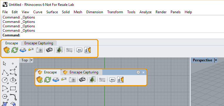 Enscape功能区停靠或浮动