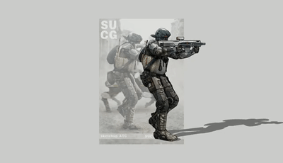 SketchUp顾问导师，刘东全（一颗石头）作品《特种兵》