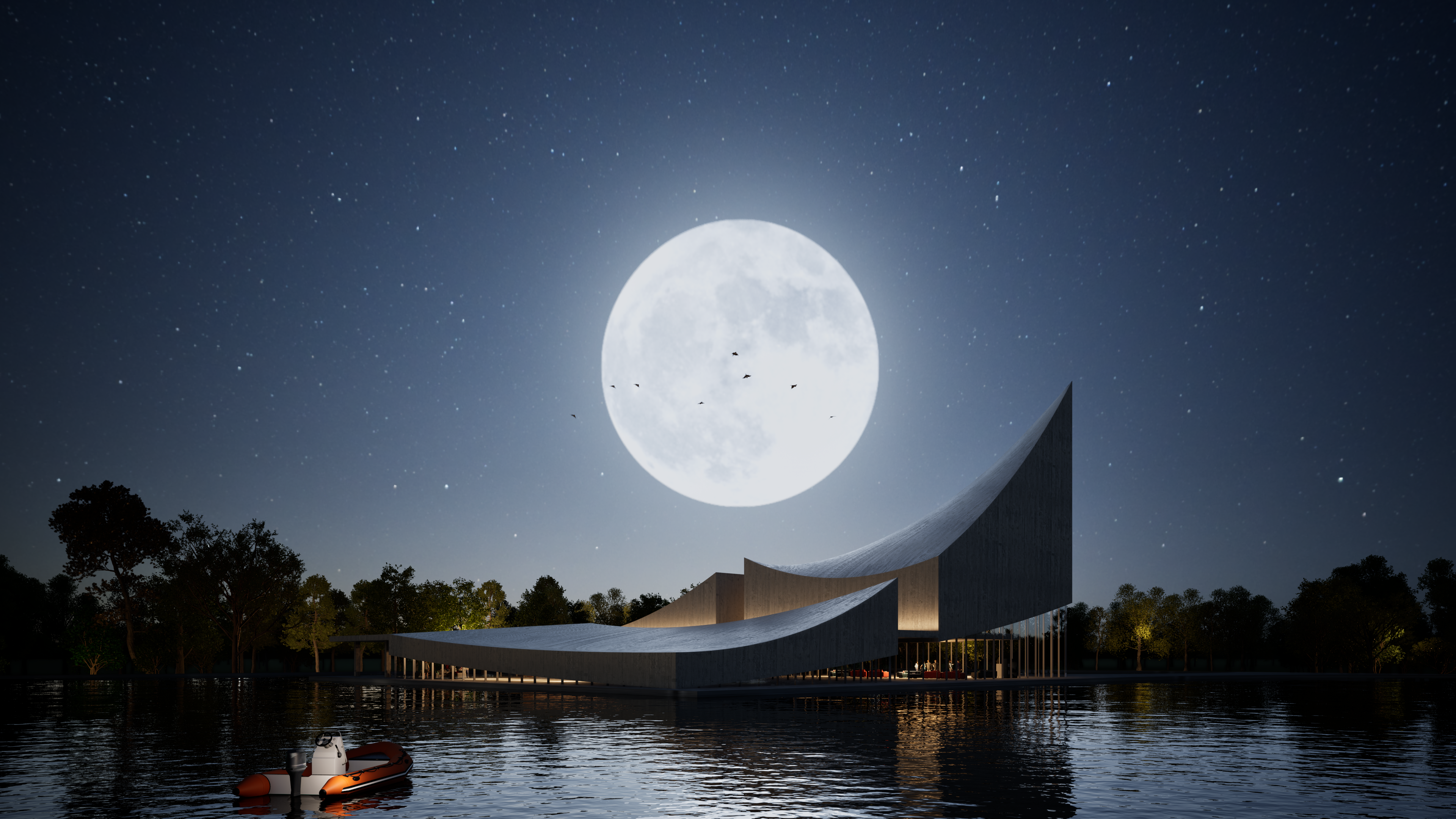 10 博物馆夜景空间表现-1