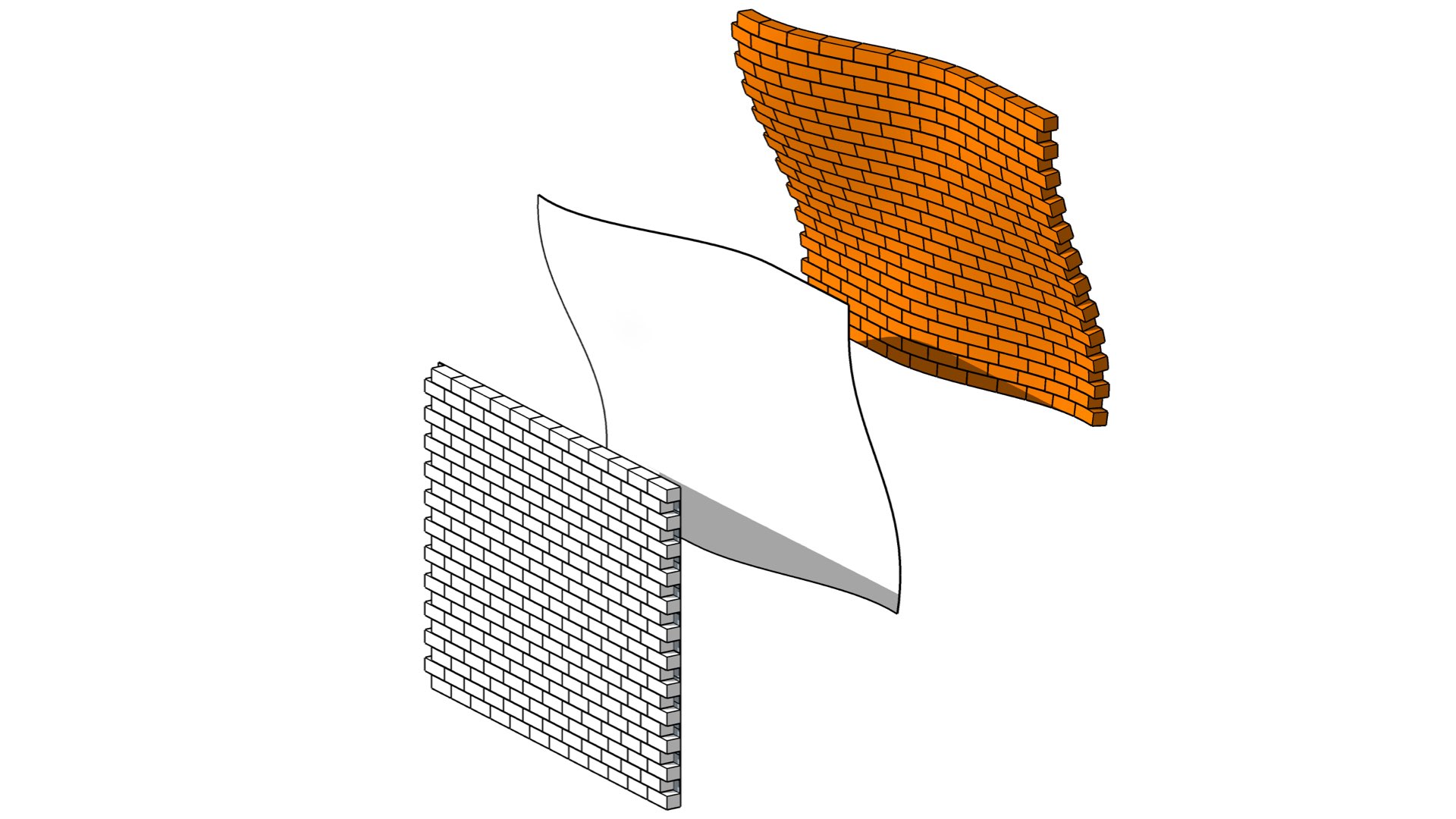 曲面的墙砖造型