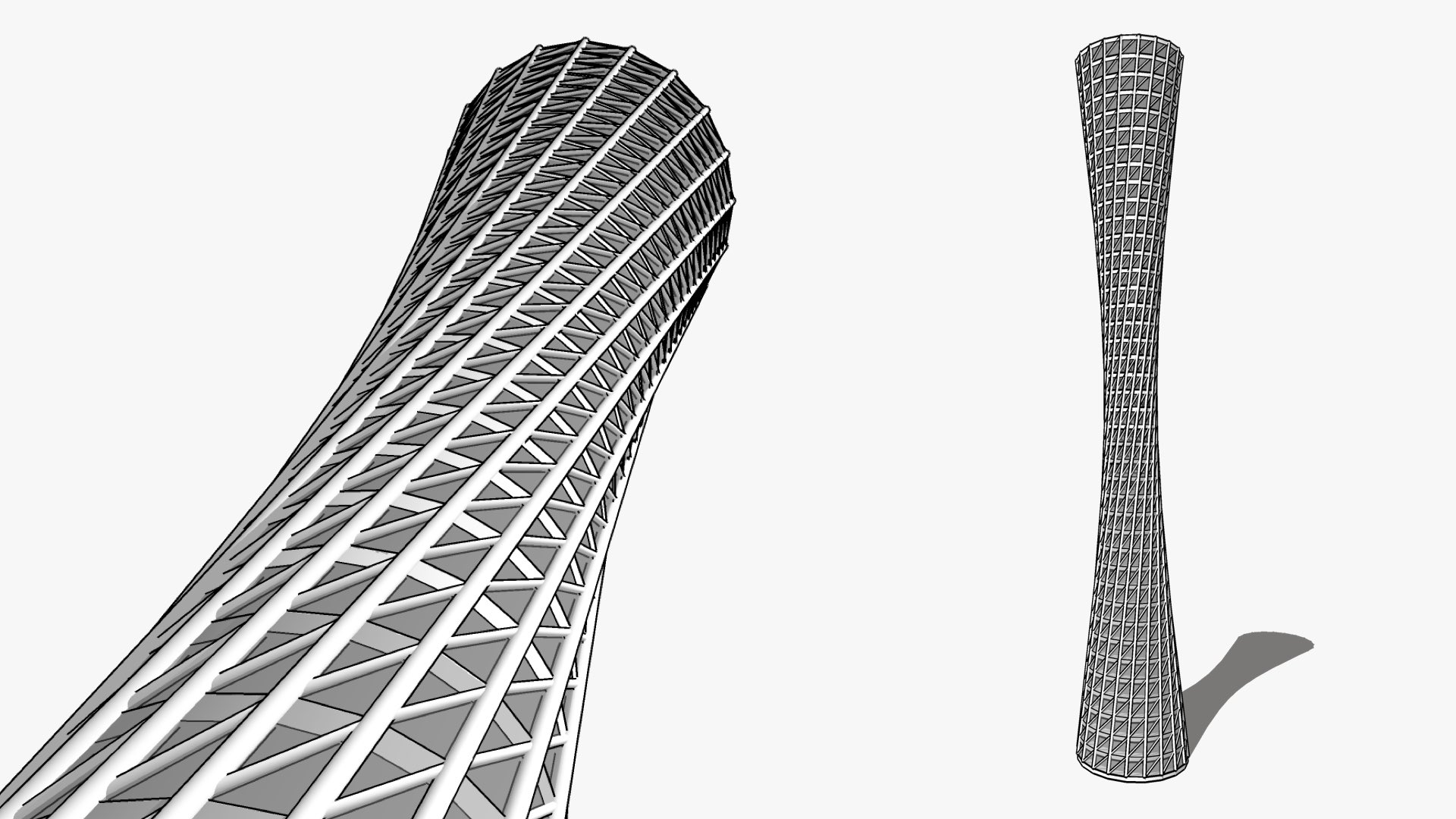 扭曲的建筑建模