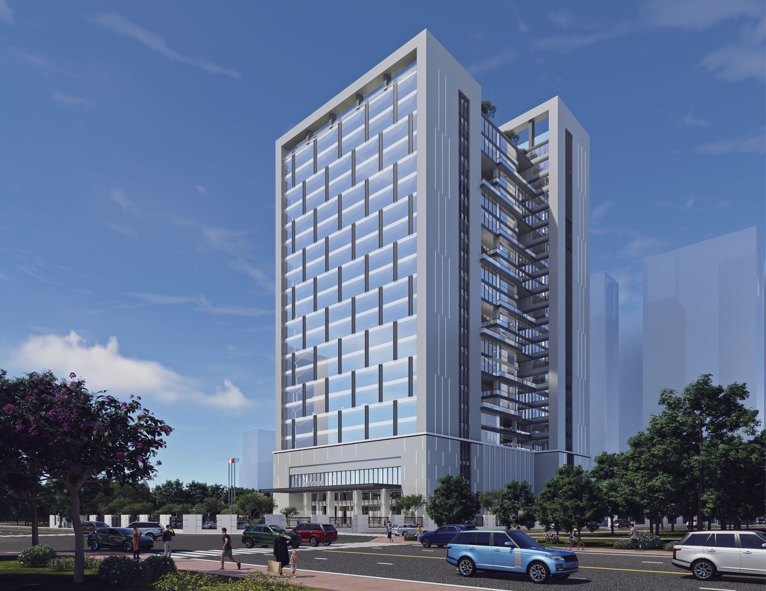 现代高层办公楼2案例-人视